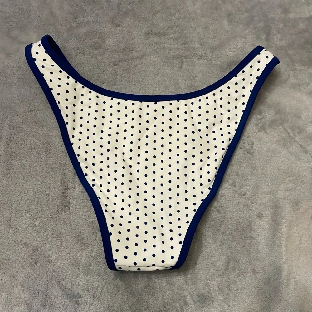 New! Frankies Bikinis x Pink Golden Hour Bikini Bottom Sleepy Dot 10699
